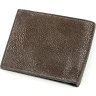 Коричневое мужское портмоне из шлифованной кожи ската STINGRAY LEATHER 18566 - 2