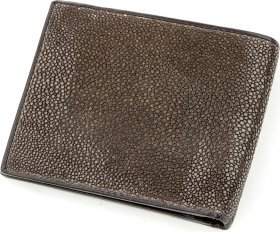 Коричневе чоловіче портмоне з шліфованої шкіри ската STINGRAY LEATHER 18566