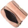 Бежевая женская сумка-кроссбоди из натуральной кожи с текстильной плечевой лямкой Vintage 2422403 - 5