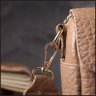 Бежевая женская сумка-кроссбоди из натуральной кожи с текстильной плечевой лямкой Vintage 2422403 - 10