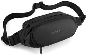 Мужская сумка-бананка из качественного текстиля Confident 90740 Черная