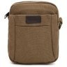 Маленькая коричневая мужская сумка на плечо из текстиля Monsen 71540 - 1