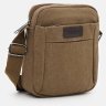 Маленькая коричневая мужская сумка на плечо из текстиля Monsen 71540 - 2