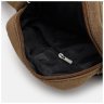 Маленькая коричневая мужская сумка на плечо из текстиля Monsen 71540 - 5