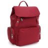 Великий жіночий рюкзак із червоного текстилю з клапаном Monsen 71840 - 1