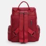 Великий жіночий рюкзак із червоного текстилю з клапаном Monsen 71840 - 4
