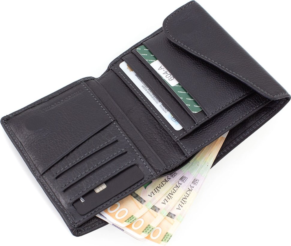 Мужской вертикальный бумажник для купюр и кредитных карточек Marco Coverna (18071)