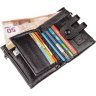 Чорний невеликий гаманець з натуральної шкіри флотар Vintage (14644) - 4