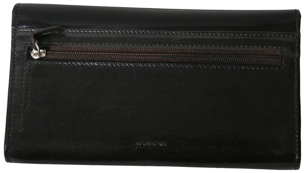 Жіночий шкіряний гаманець London з фіксацією на кнопку Vip Collection 102540 (чорний) modnotak фото №3