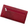 Великий червоний гаманець з тисненням на шкірі KARYA (1071-019) - 3