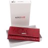 Великий червоний гаманець з тисненням на шкірі KARYA (1071-019) - 5