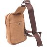 Практичная мужская сумка через плечо из светло-коричневого текстиля Vintage (2421230) - 2