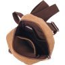 Практичная мужская сумка через плечо из светло-коричневого текстиля Vintage (2421230) - 4