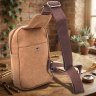 Практична чоловіча сумка через плече із світло-коричневого текстилю Vintage (2421230) modnotak фото - 11