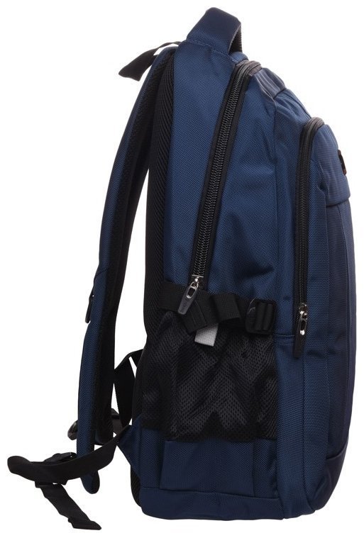 Синий текстильный мужской рюкзак большого размера с отсеком под ноутбук Aoking 73140