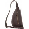 Чоловіча сумка-рюкзак темно-коричневого кольору з вінтажній шкіри Tony Bellucci (10728) - 3