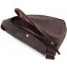 Мужская сумка-рюкзак темно-коричневого цвета из винтажной кожи Tony Bellucci (10728) - 7