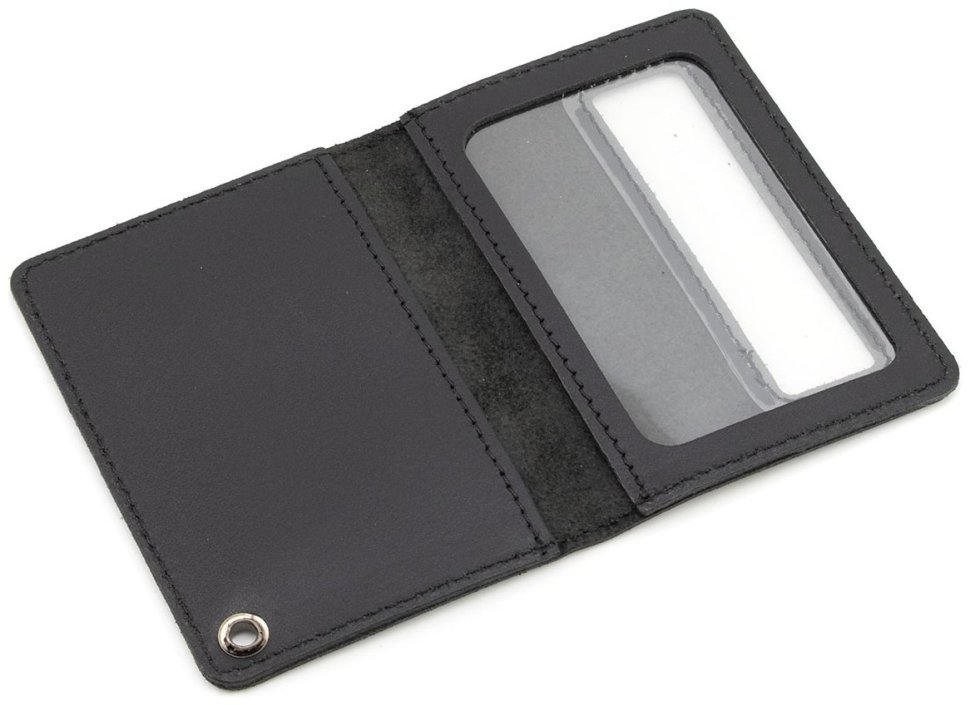 Обложка кожаная для удостоверения МВС (Міністерство внутрішніх справ України) 103340 (черная) modnotak фото №2