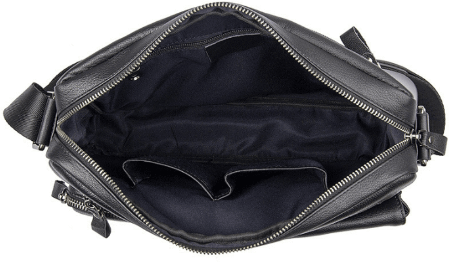 Чоловіча горизонтальна сумка-месенджер через плече з натуральної шкіри Tiding Bag (15808)