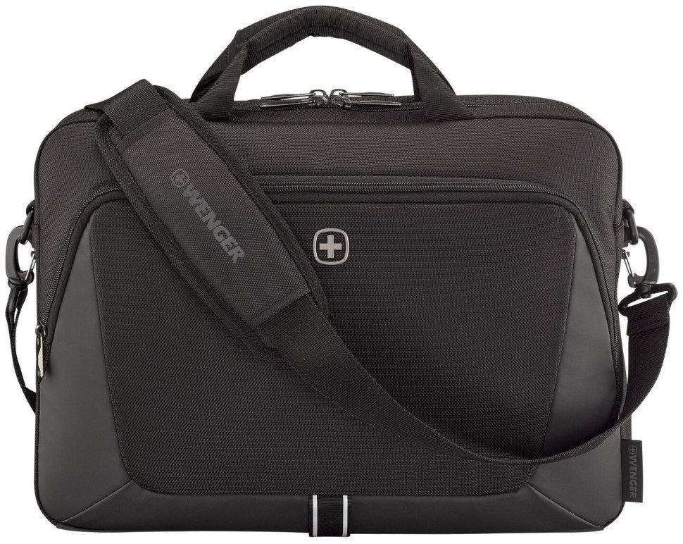 Повседневная деловая сумка для ноутбука до 16" из качественного текстиля Wenger XE Brief черная 103640 modnotak фото №1