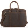 Винтажная коричневая сумка для ноутбука Tiding Bag D4-023R - 3