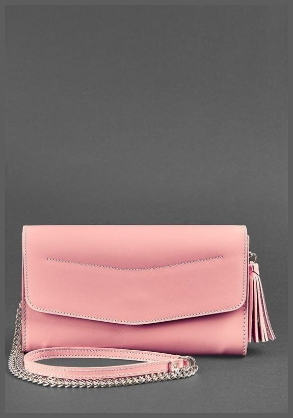 Модная розовая сумка из натуральной кожи BlankNote Элис (12694)