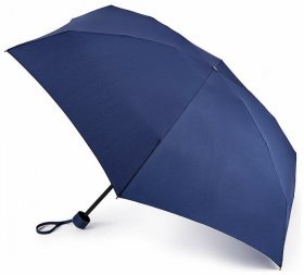 Зонт женский Fulton Soho-1 L793 Navy (складной, механика, однотонный синий) 93840