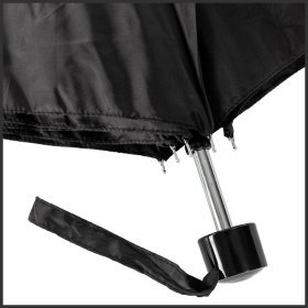 Женский зонт Incognito-4 L412 Keep Dry Black (механика, складной, черный с надписью "Keep dry and carry on") 93940