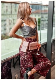 Набор женских розовых сумок из натуральной кожи BlankNote Mini (12805)