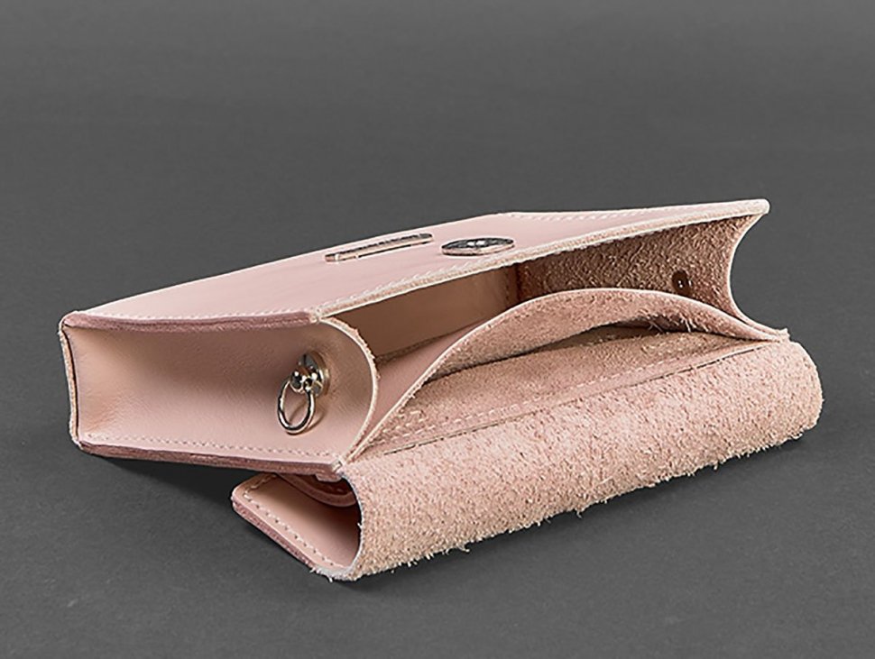 Набор женских розовых сумок из натуральной кожи BlankNote Mini (12805)