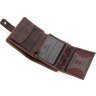 Компактное мужское портмоне из винтажной кожи темно-коричневого цвета Karya (18273) - 5