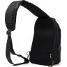 Чорна текстильна чоловіча ергономічна сумка-рюкзак через плече з кодовим замком Vintage (20553) - 2