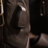 Чорна текстильна чоловіча ергономічна сумка-рюкзак через плече з кодовим замком Vintage (20553) - 10
