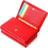 Червоний жіночий гаманець у три складення з натуральної шкіри Tony Bellucci (2422023) - 3