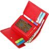 Червоний жіночий гаманець у три складення з натуральної шкіри Tony Bellucci (2422023) - 4