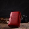 Червоний жіночий гаманець у три складення з натуральної шкіри Tony Bellucci (2422023) - 7