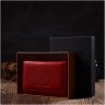 Червоний жіночий гаманець у три складення з натуральної шкіри Tony Bellucci (2422023) - 9