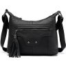 Женская сумка черного цвета из фактурной кожи VINTAGE STYLE (20050) - 1