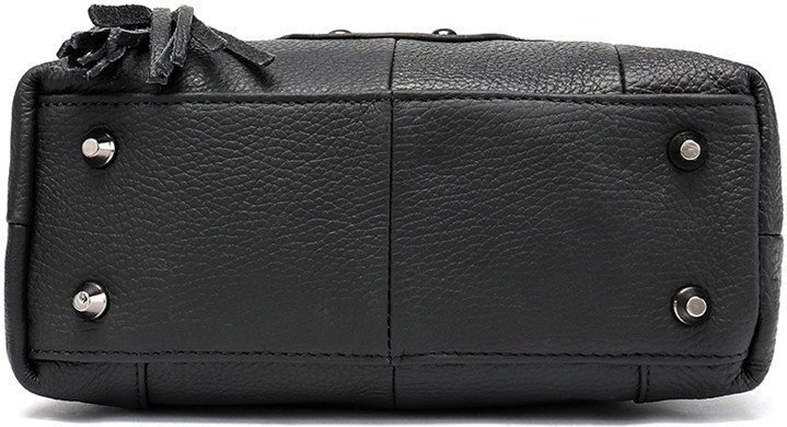 Женская сумка черного цвета из фактурной кожи VINTAGE STYLE (20050)
