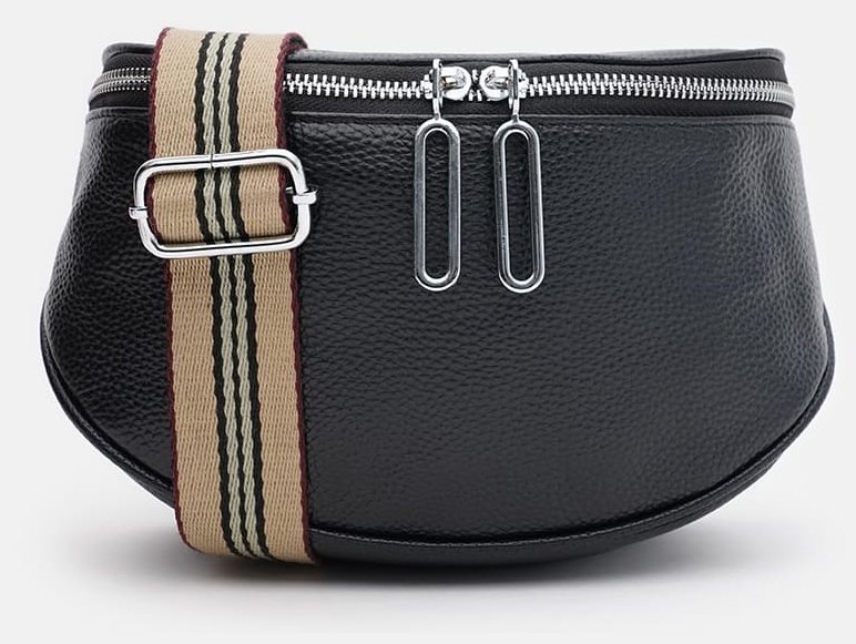 Женская сумка через плечо из кожи флотар черного цвета Borsa Leather 104540 фото №2 Женская сумка через плечо из кожи флотар черного цвета Borsa Leather 104540 modnotak фото №2