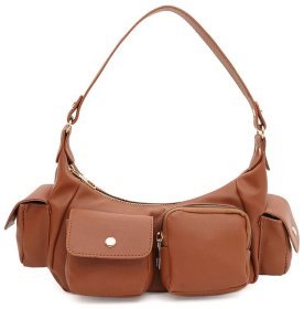 Коричневая вместительная женская сумка из качественного кожзама Monsen 94640