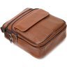 Небольшая коричневая мужская сумка-барсетка из натуральной кожи с ручкой Vintage 2421954 - 3