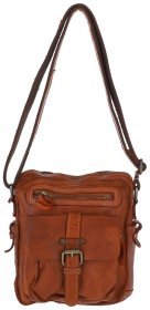 Винтажная мужская сумка планшет из натуральной кожи через плечо Ashwood SERGIO рыжего цвета 95440