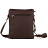 Коричневая мужская сумка-планшет среднего размера из зернистой кожи Tiding Bag (21556) - 3