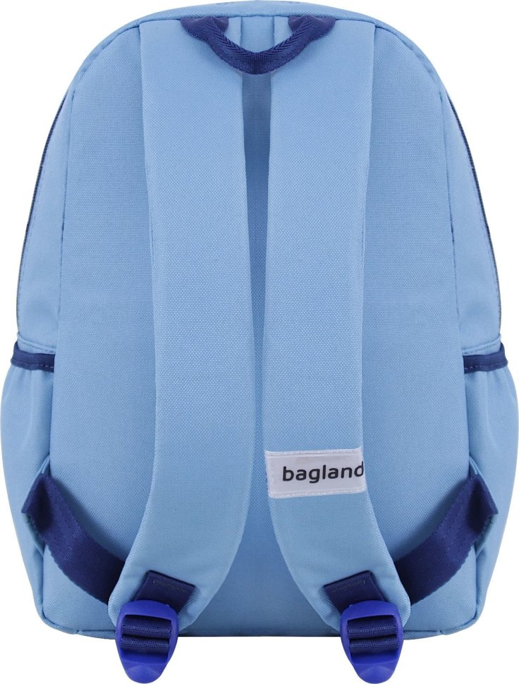 Голубой повседневный женский рюкзак из текстиля на два отделения Bagland (55540)