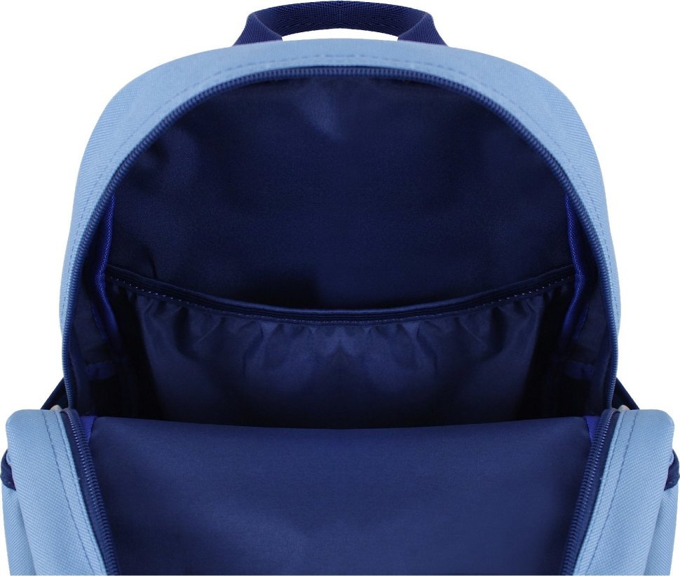 Блакитний повсякденний жіночий рюкзак із текстилю на два відділення Bagland (55540)
