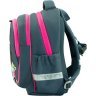Текстильний сірий шкільний рюкзак для дівчинки з котиком Bagland Butterfly 55640 - 2