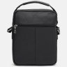 Мужская кожаная сумка-барсетка на плечо в черном цвете Borsa Leather (21330) - 3