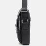 Мужская кожаная сумка-барсетка на плечо в черном цвете Borsa Leather (21330) - 4