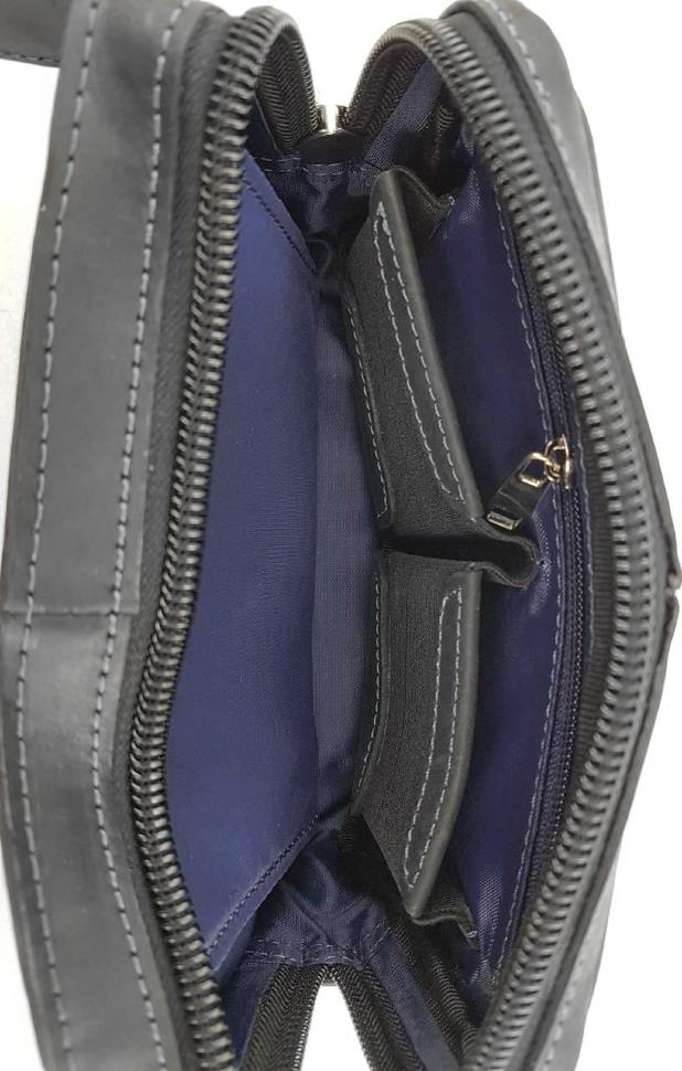 Маленькая мужская сумка на пояс синего цвета VATTO (11782)